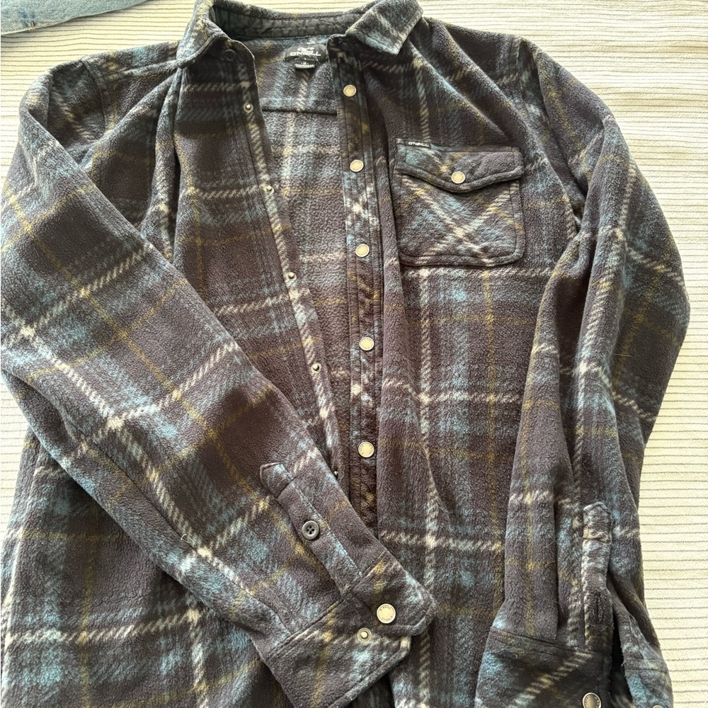 O'Neill Brown Plaid Casual Button Down Shirt